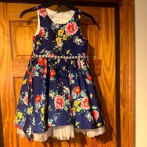Blue Ruffled Tiered A-Line Sundress for Weddings